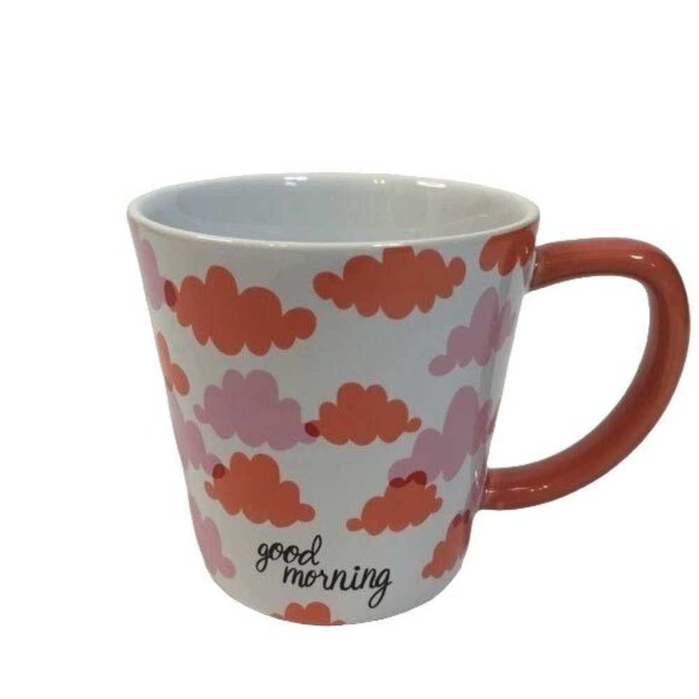 Coffee Mug Good Morning Orange Pink Cloud Coffee Tea Cup Bright Happy